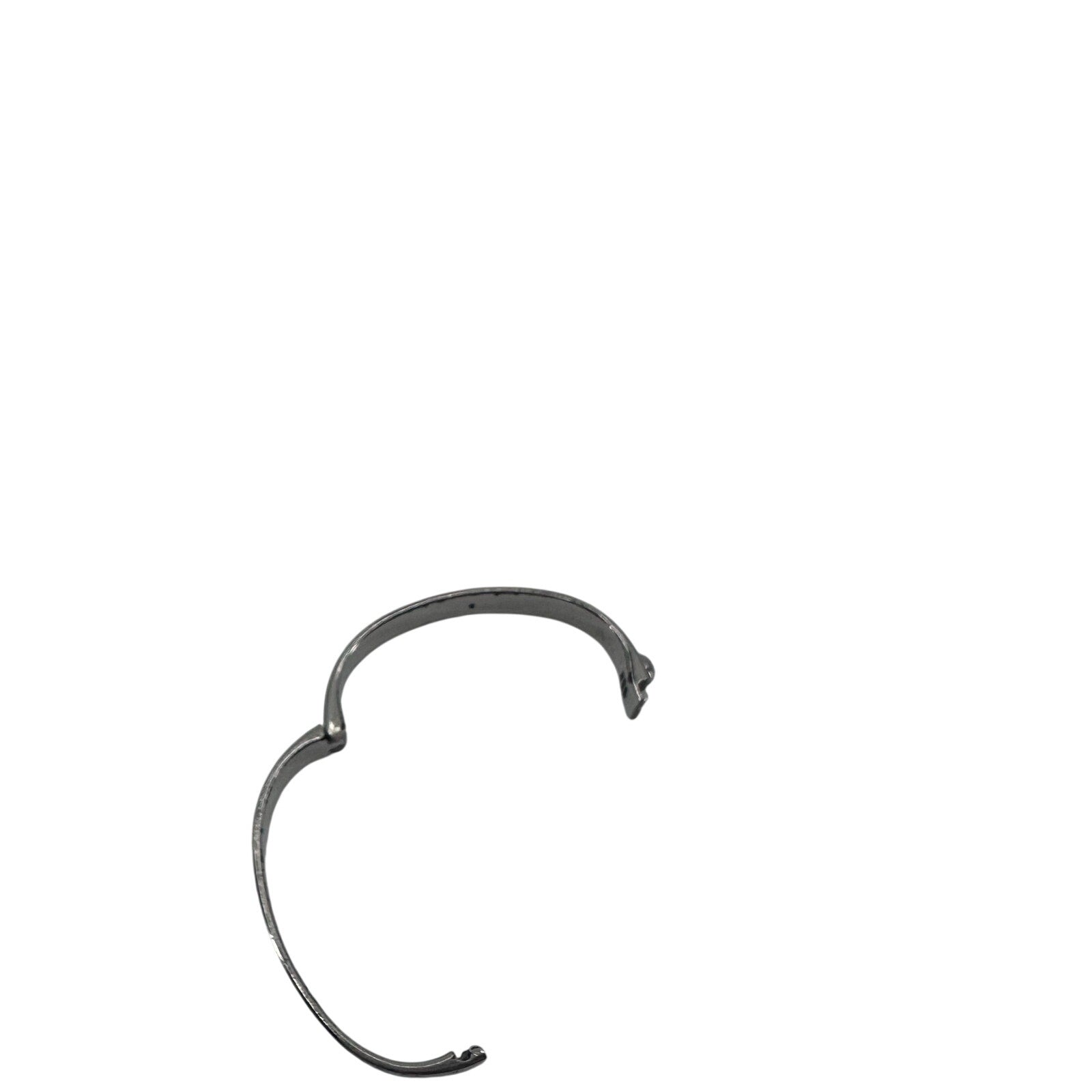 Louis Vuitton LV Nanogram Cuff Bangle Bracelet Silver Monogram Small