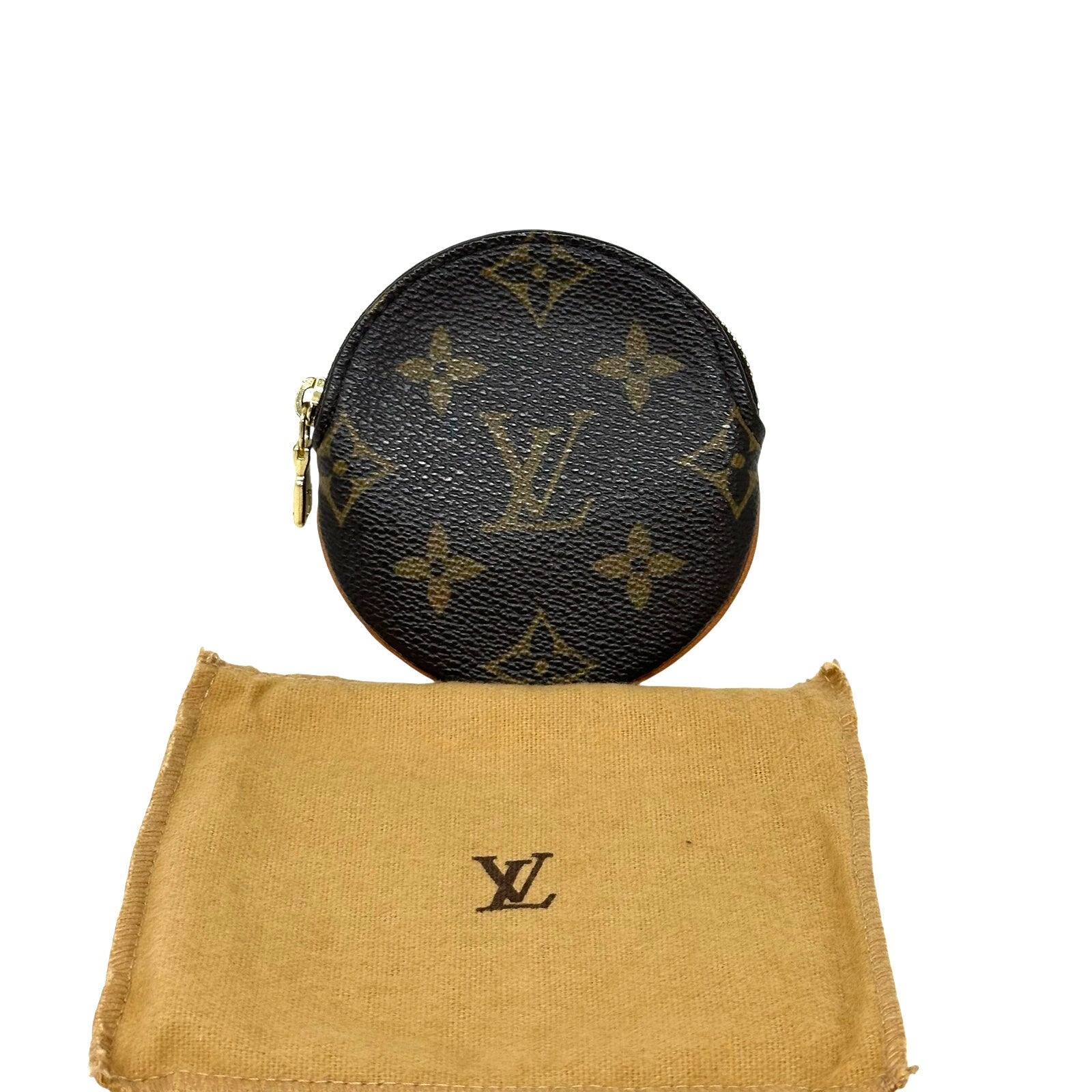 Louis Vuitton LV Monogram Porte Monnaie Round Coin Purse Pouch