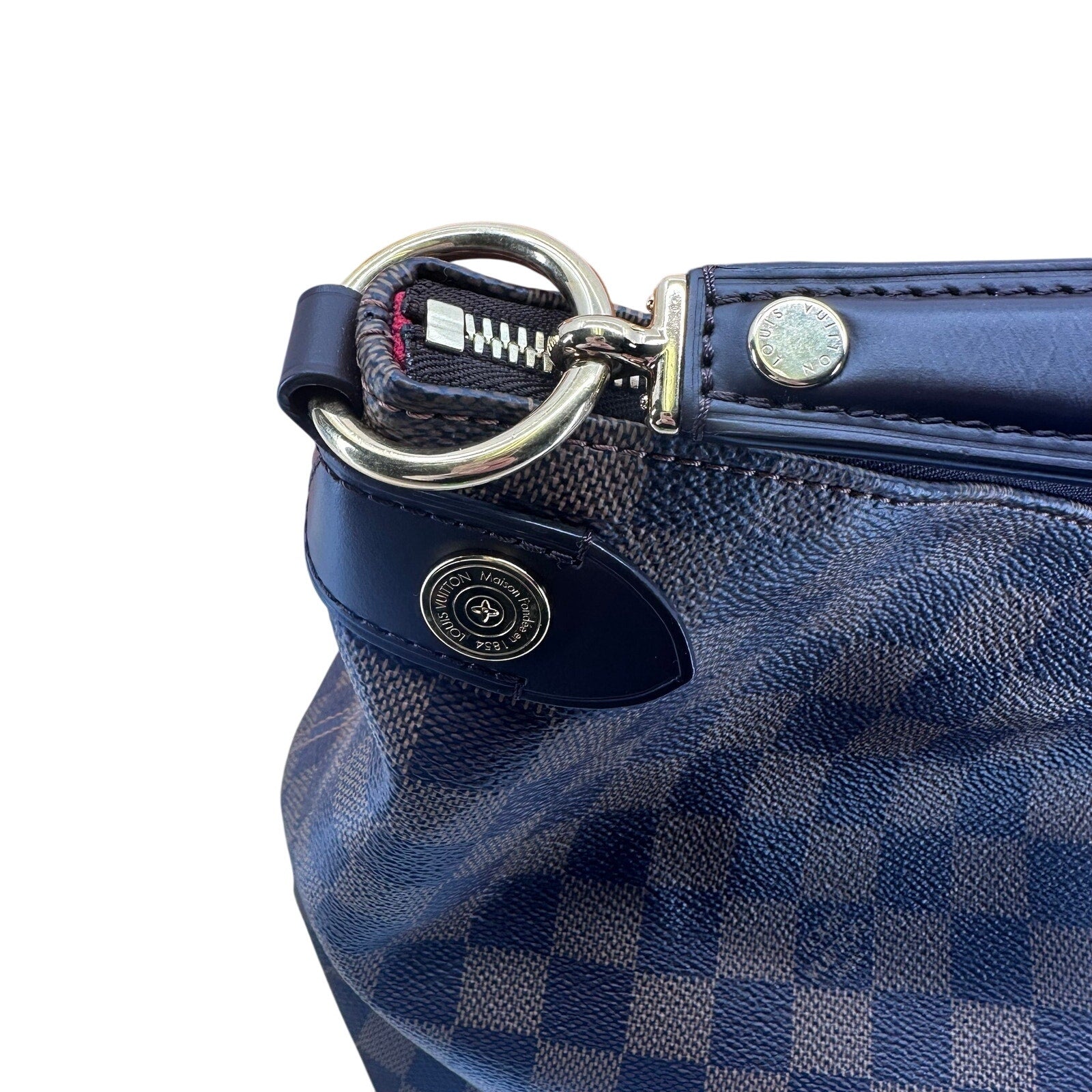 Louis Vuitton LV Damier Ebene Duomo Hobo Shoulder Bag Full Inclusion