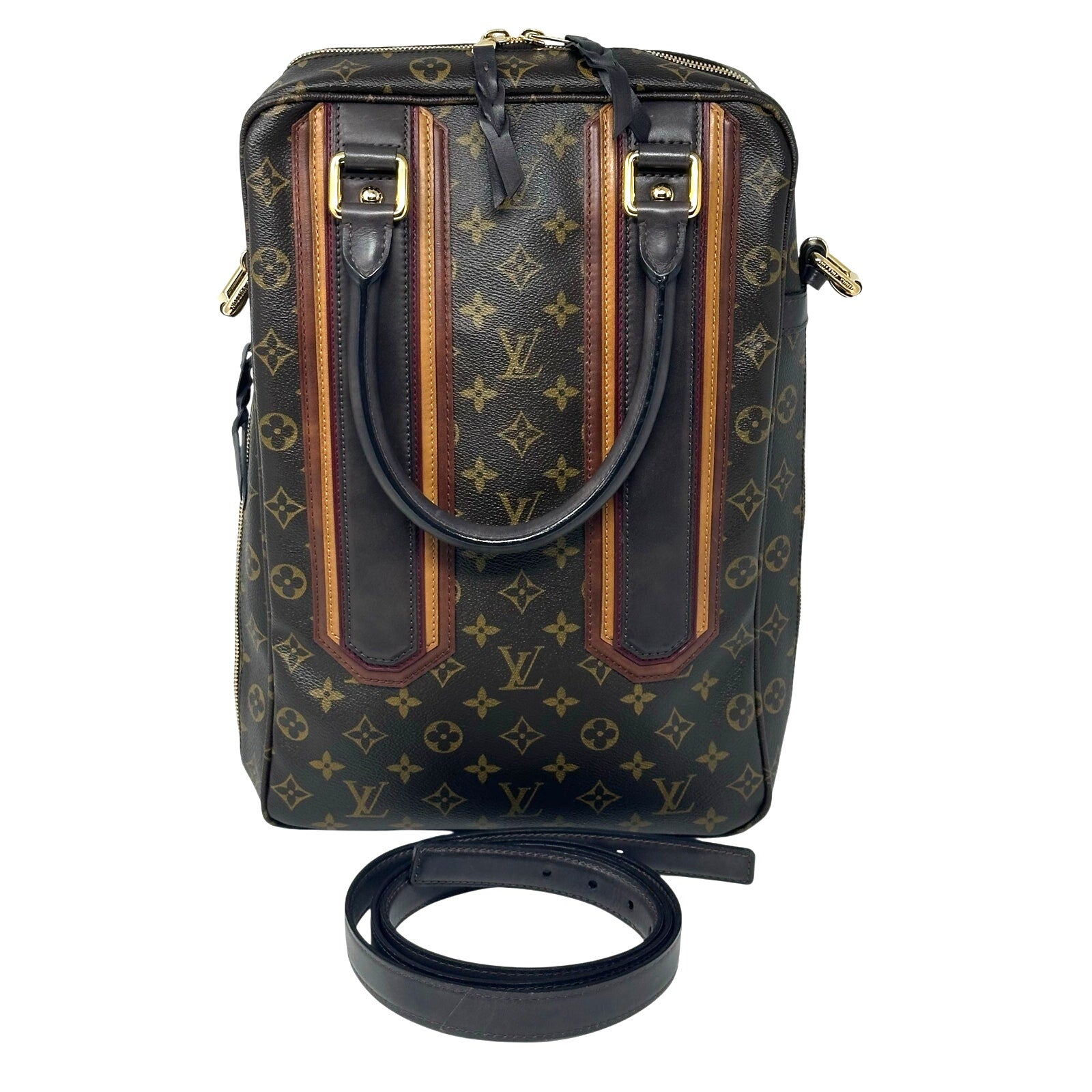 Louis Vuitton LV Monogram Bequia Porte Documents Vertical Bag