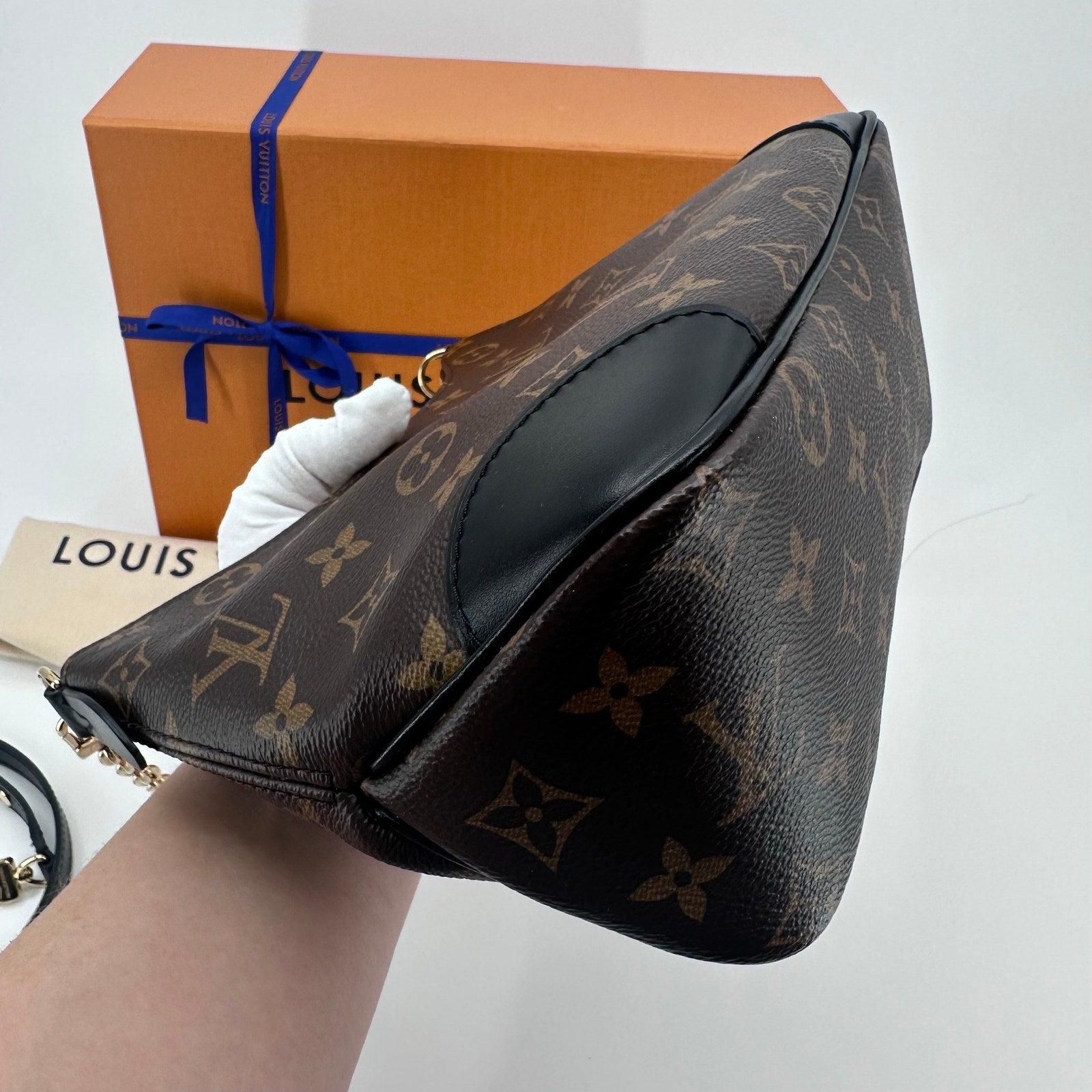 Louis Vuitton LV Monogram Boulogne NM MNG Noir Trim Crossbody Shoulder Bag