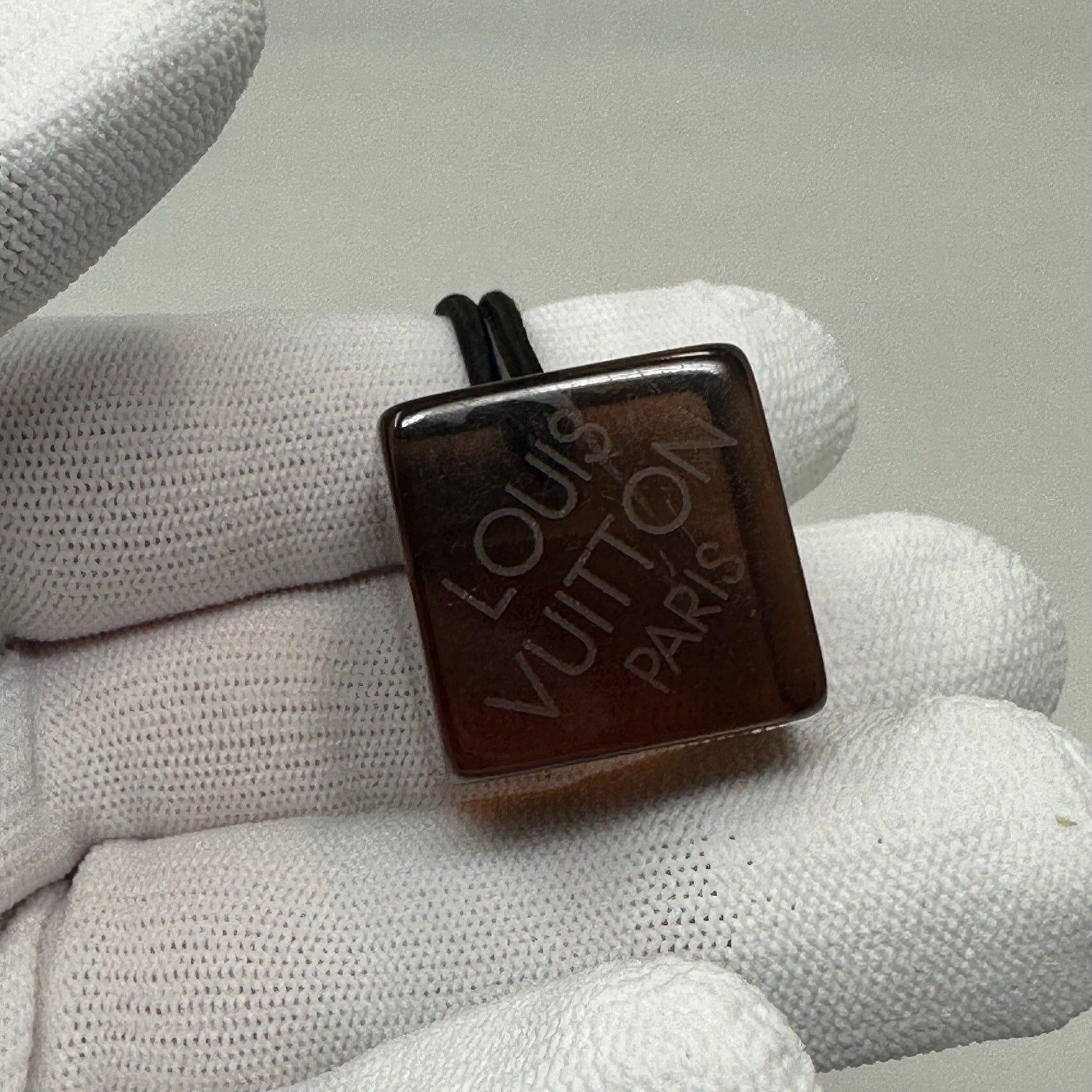 Louis Vuitton LV Transparent Hair Tie Bobbles Clear Brown