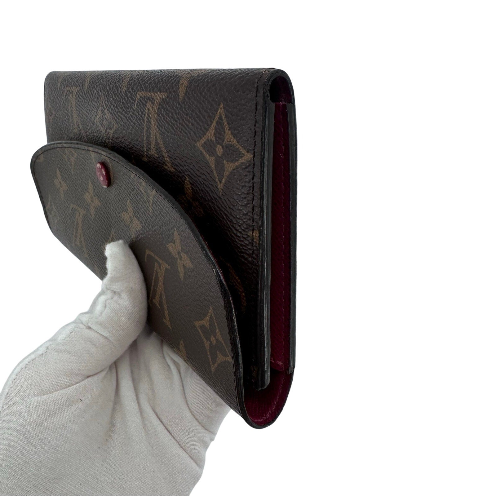 Louis Vuitton LV Monogram Emilie Wallet Pivione Pink