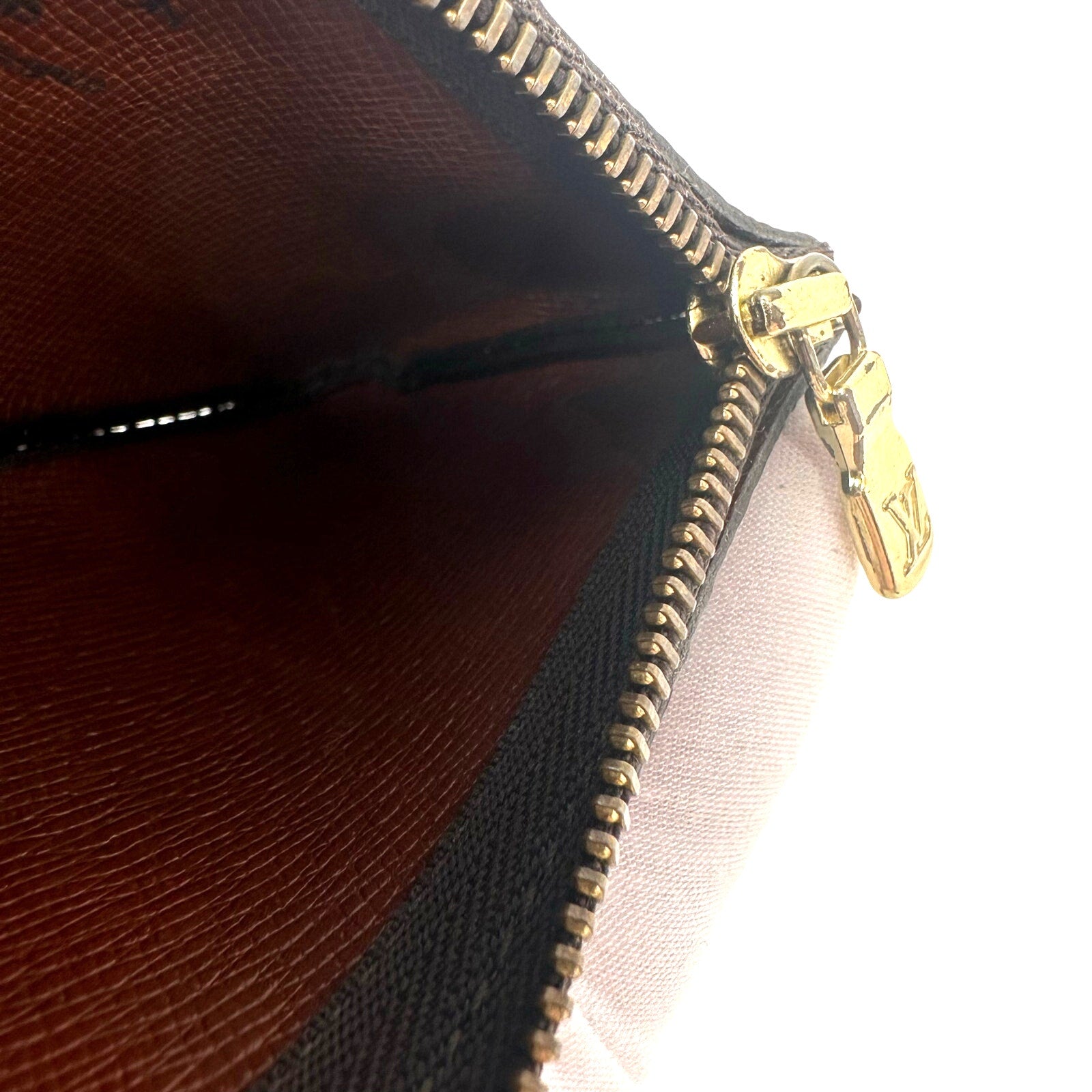 Louis Vuitton LV Monogram Key Coin Cles Zip Pouch Keychain