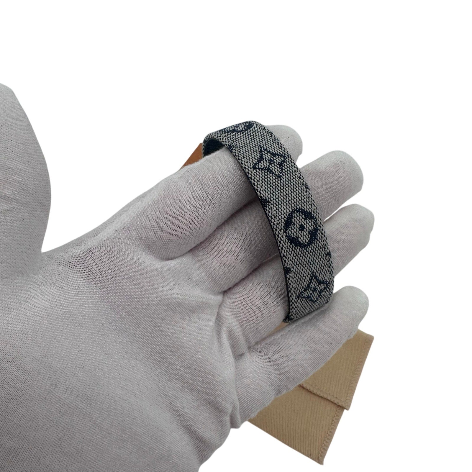 Louis Vuitton LV Mini Lin Monogram Good Luck Bracelet Navy
