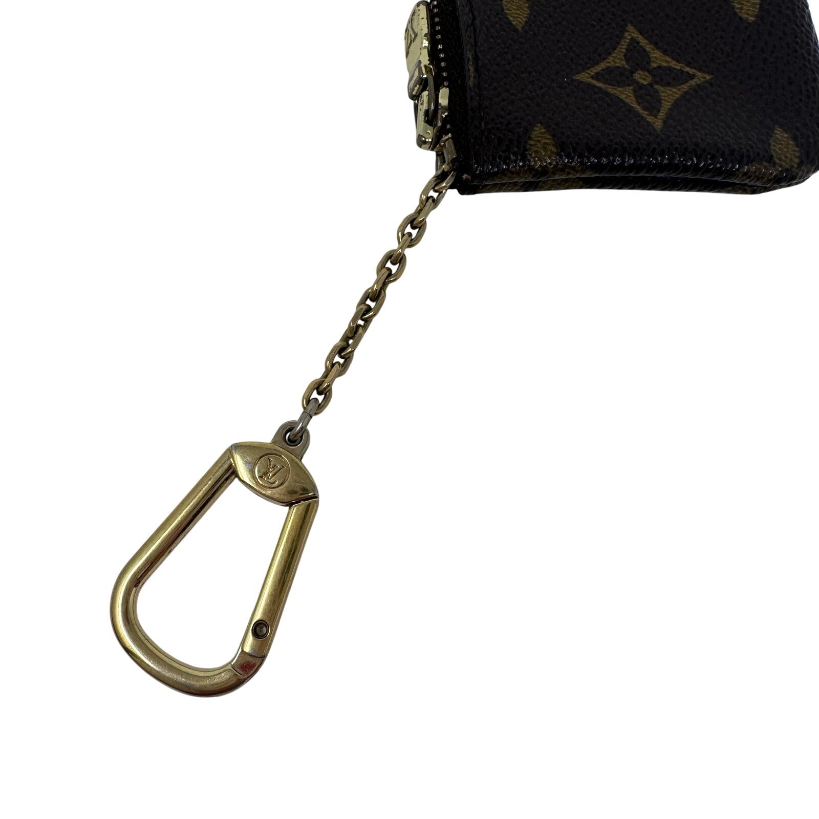 Louis Vuitton LV Monogram Key Coin Cles Zip Pouch Keychain