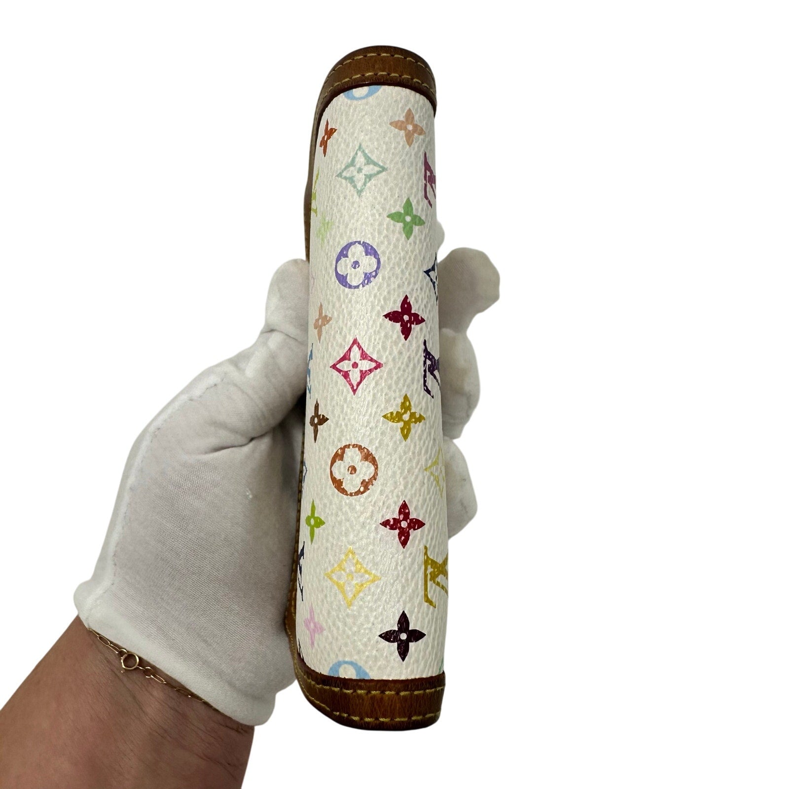 Louis Vuitton LV White Murakami Multicolor Monogram Kisslock Wallet