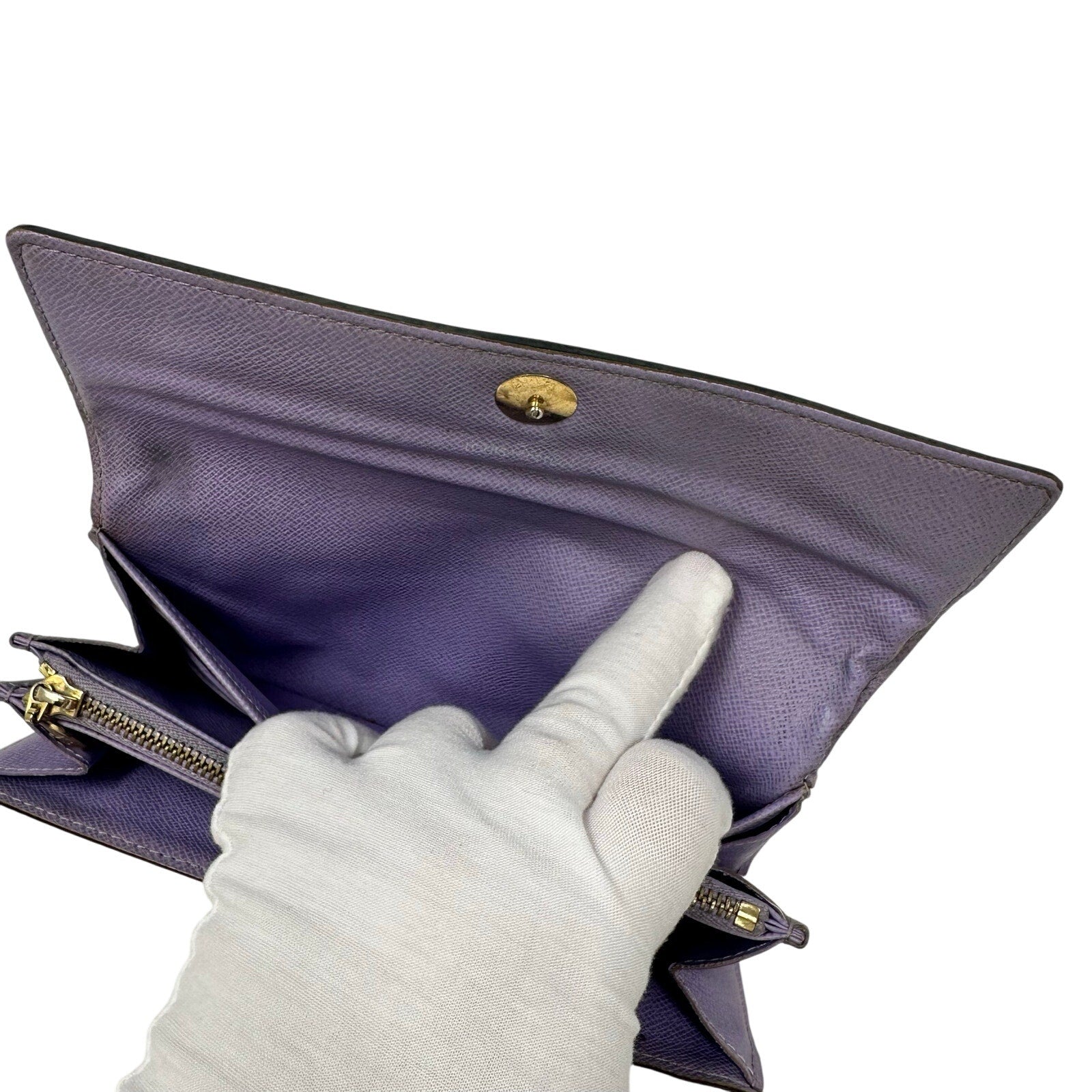 Louis Vuitton LV Black Murakami Multicolor Monogram Long Sarah Wallet Purple Interior