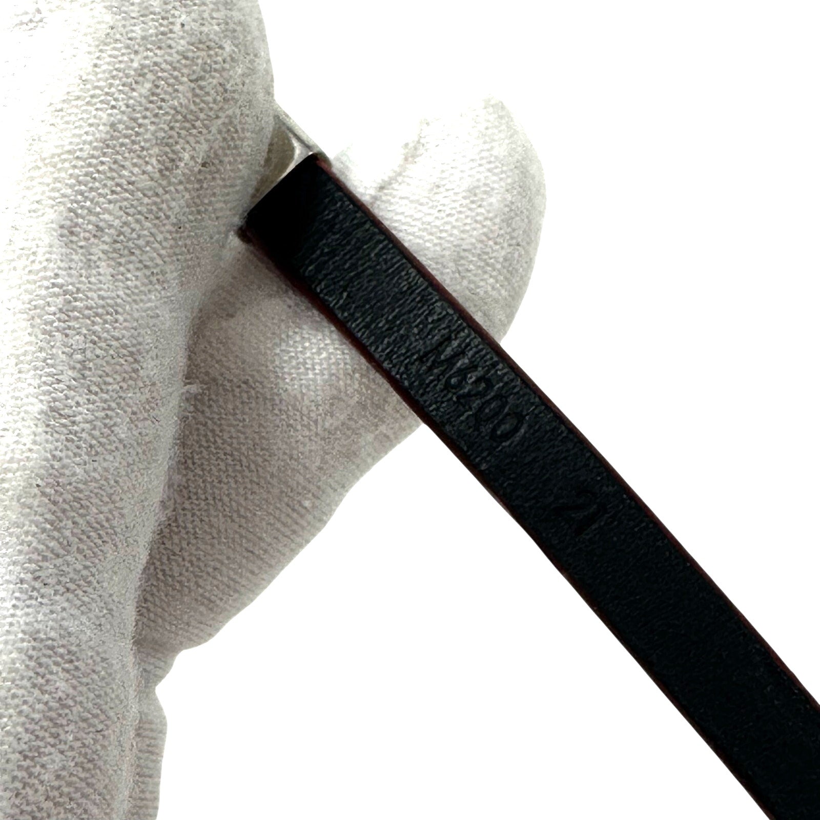 Louis Vuitton LV Edge It Damier Ebene Black Red Leather Bracelet