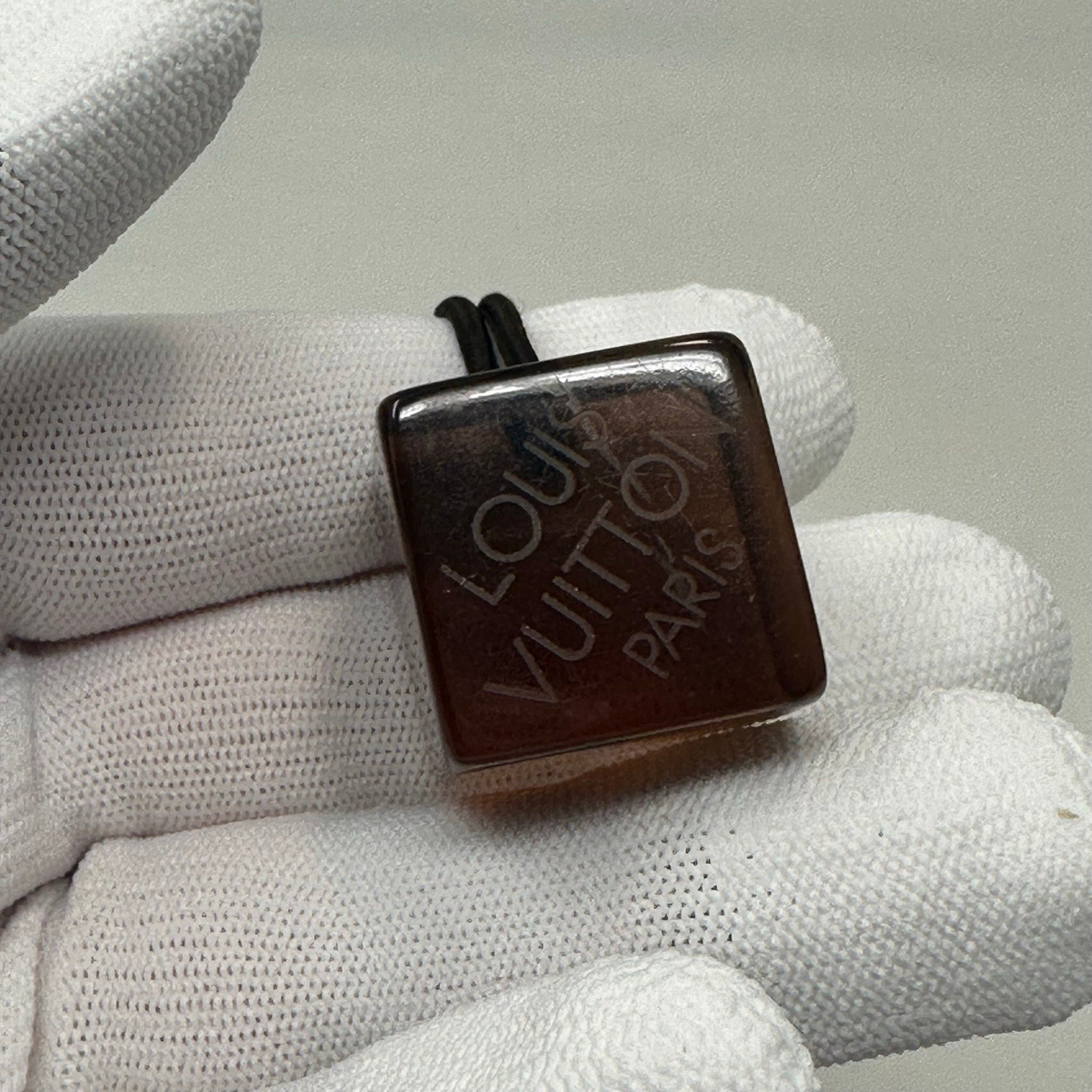 Louis Vuitton LV Transparent Hair Tie Bobbles Clear Brown
