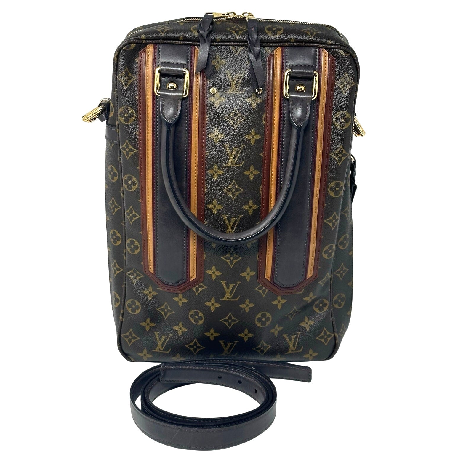 Louis Vuitton LV Monogram Bequia Porte Documents Vertical Bag