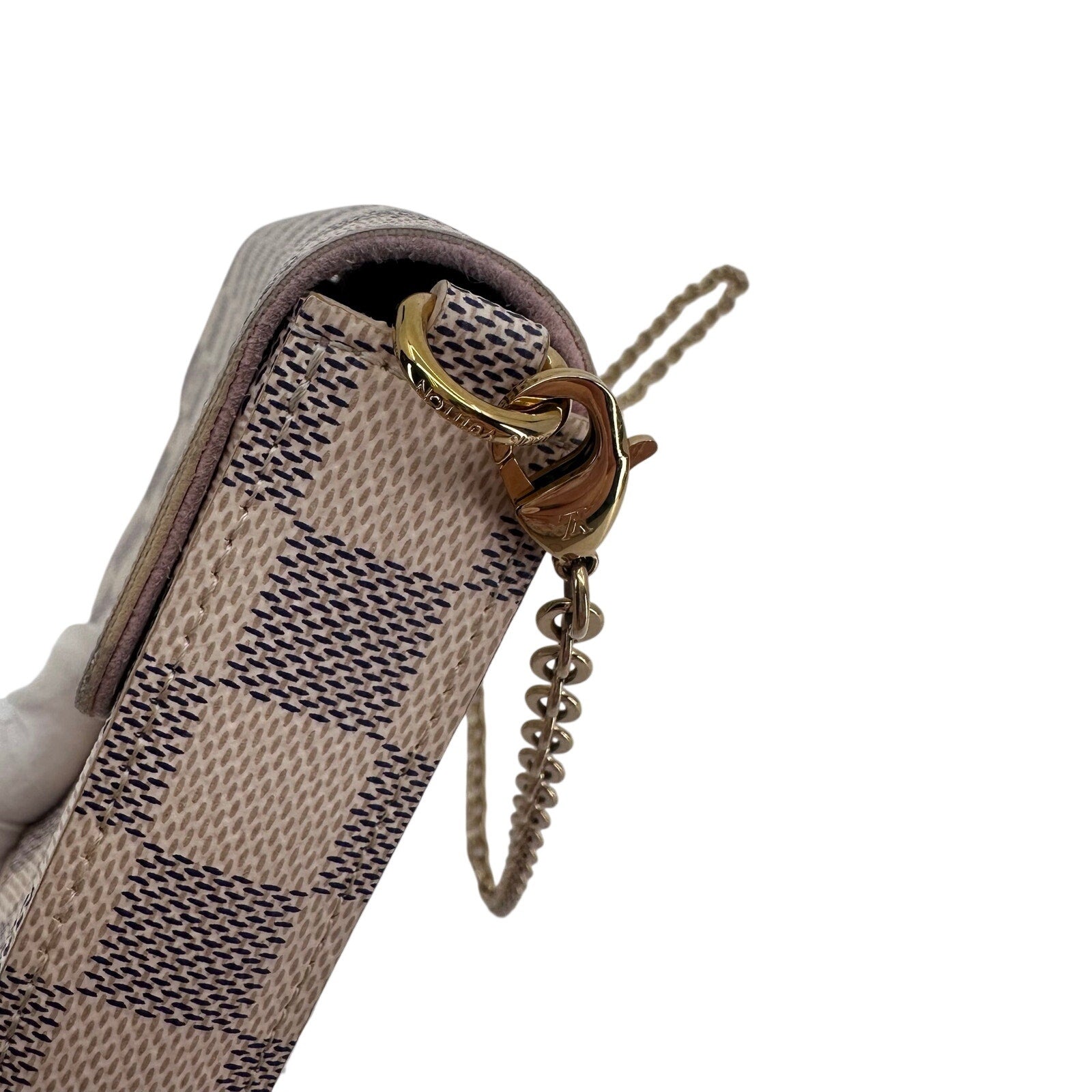 Louis Vuitton LV Damier Azur Felicie Pochette Crossbody Bag Full Set
