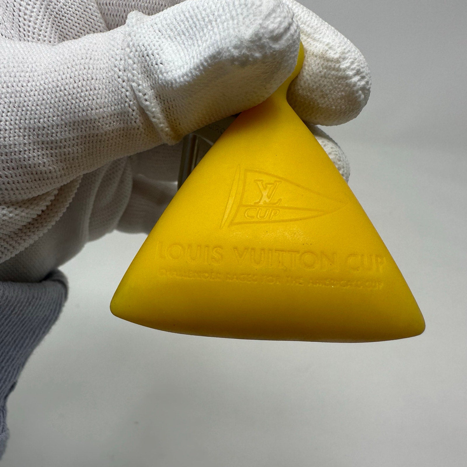Louis Vuitton LV Cup Buoy Sail Rubber Bag Key Holder Charm Chain Yellow