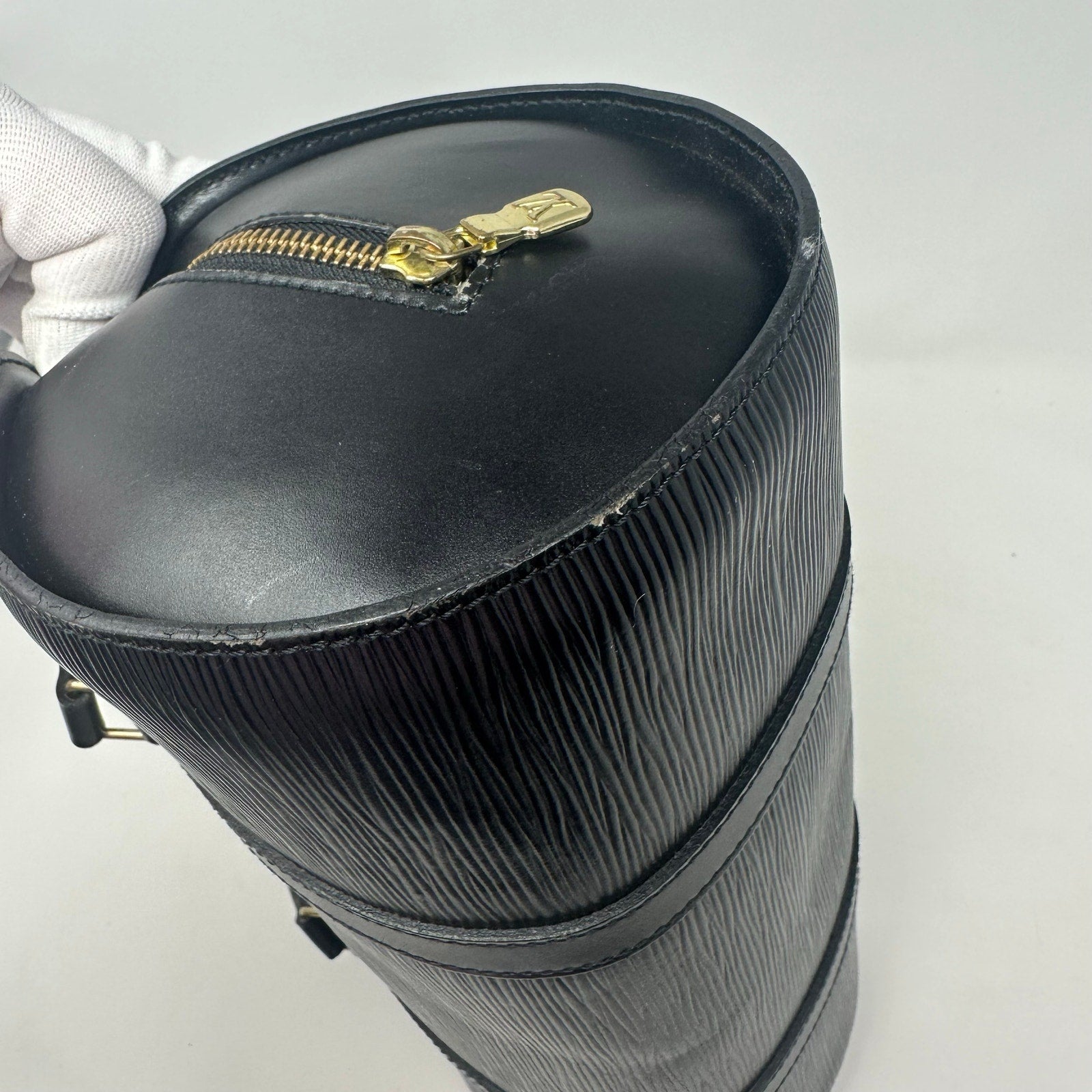 Louis Vuitton LV Epi Soffulor Black Bag with Pouch