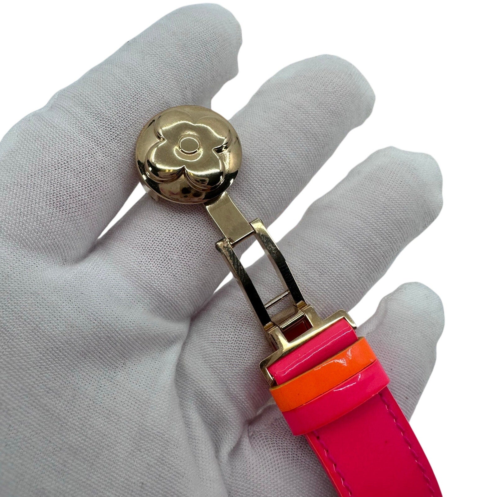 Louis Vuitton LV Monogram Vernis Good Luck Bracelet Robert Wilson Limited Edition Neon Pink Rare