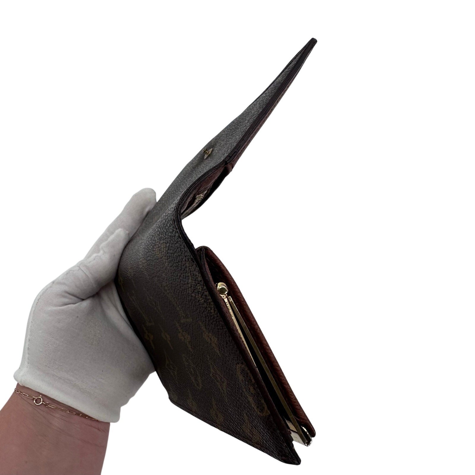 Louis Vuitton LV Monogram Kisslock Long Wallet
