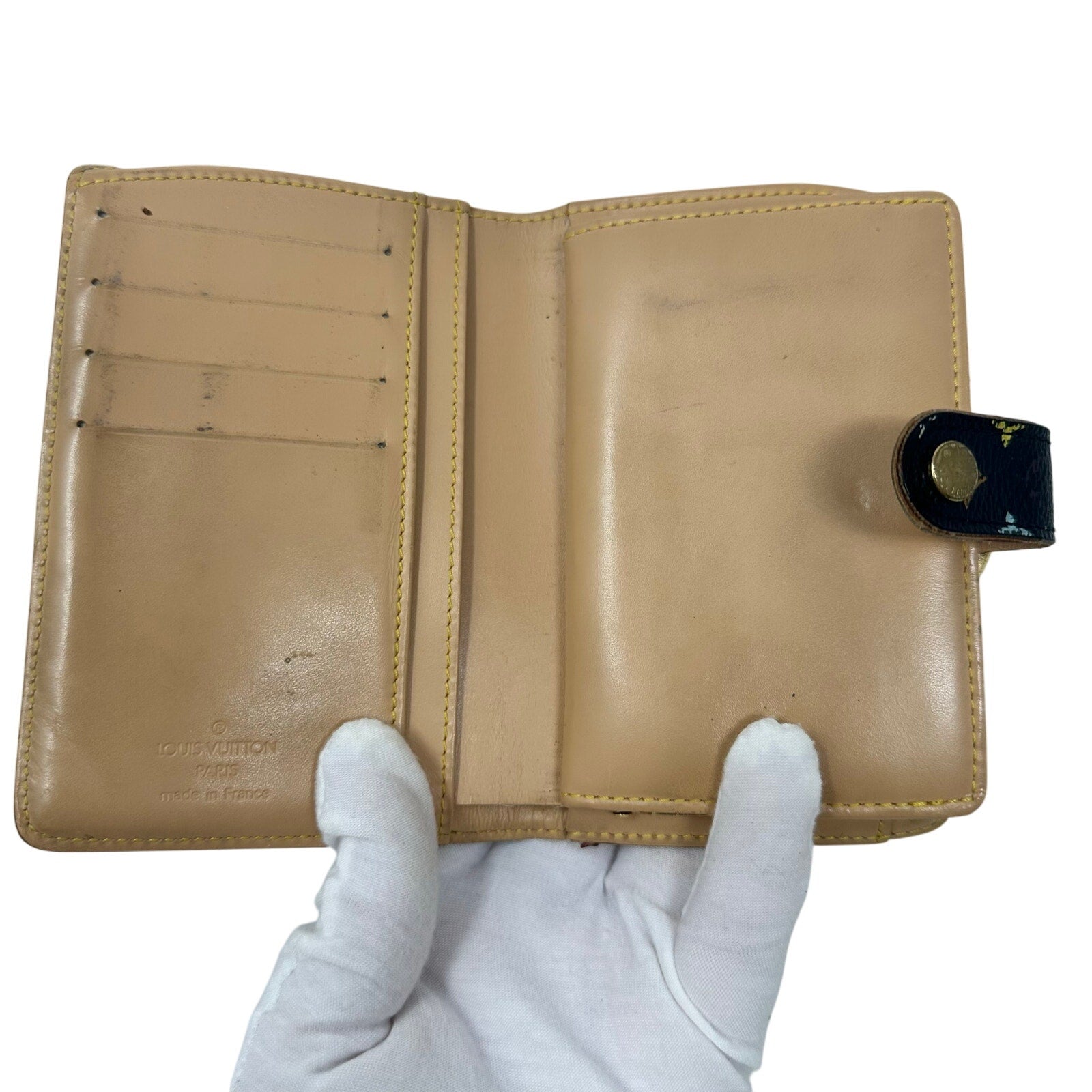 Louis Vuitton LV Black Murakami Multicolor Monogram Kisslock Wallet