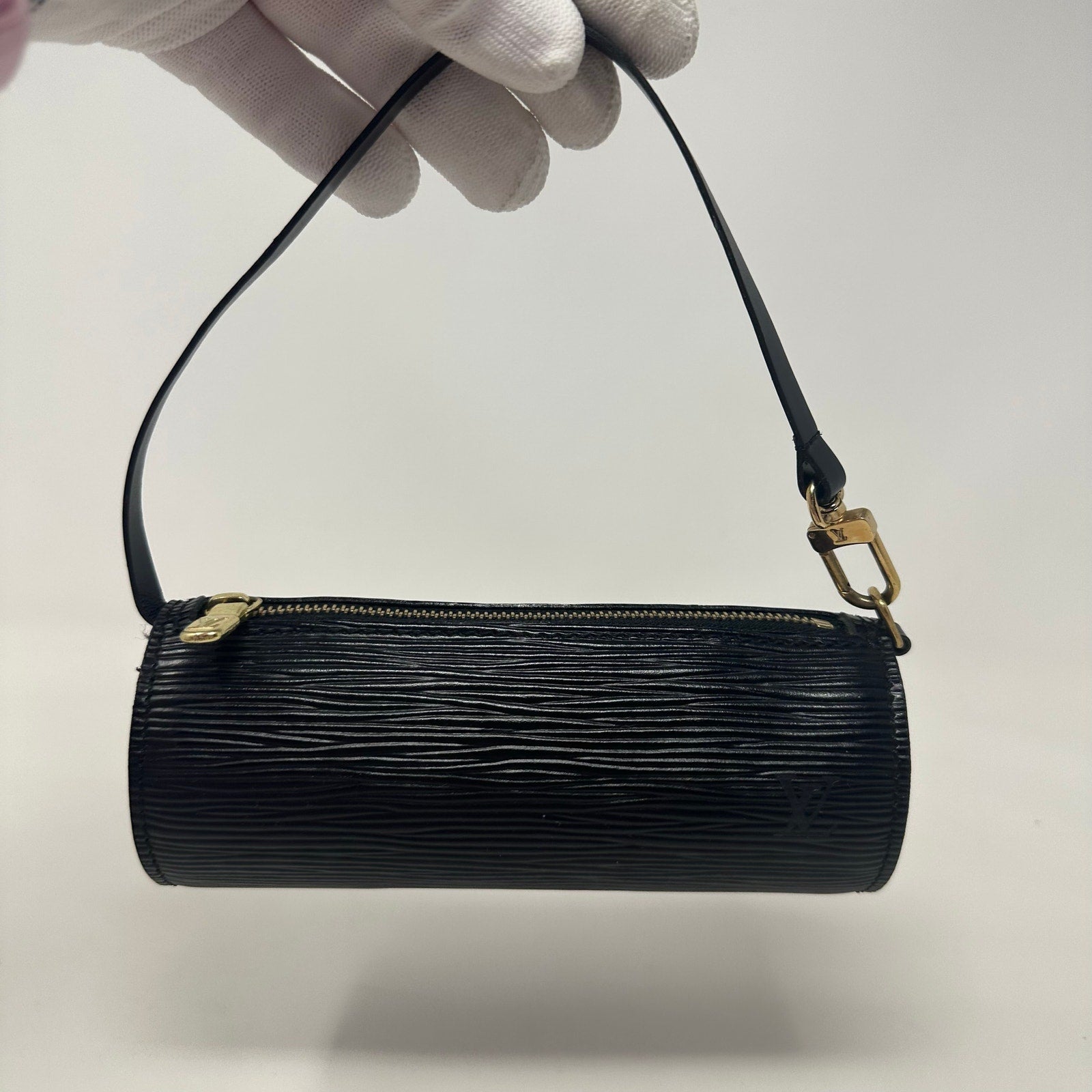 Louis Vuitton LV Epi Soffulor Black Bag with Pouch