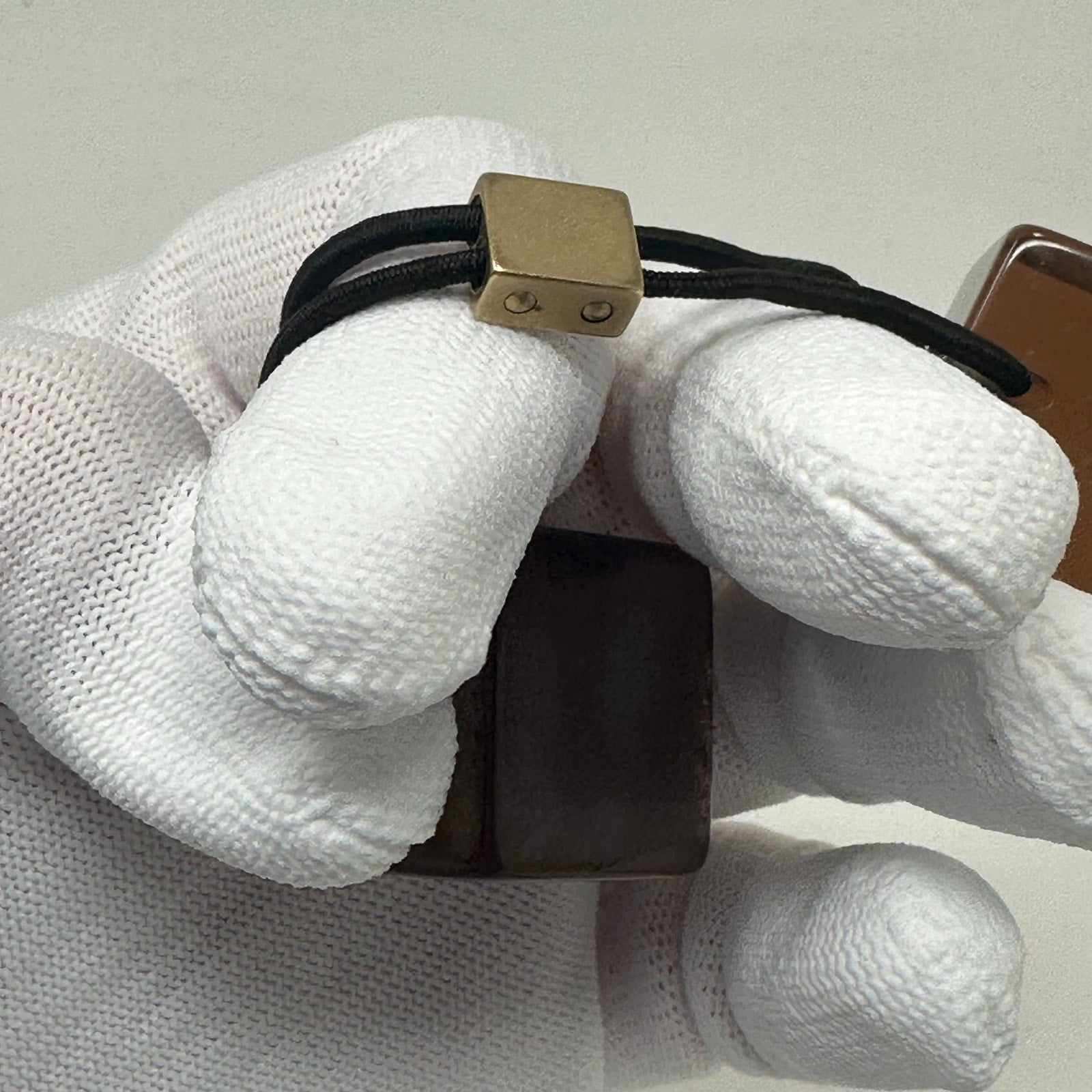 Louis Vuitton LV Transparent Hair Tie Bobbles Clear Brown