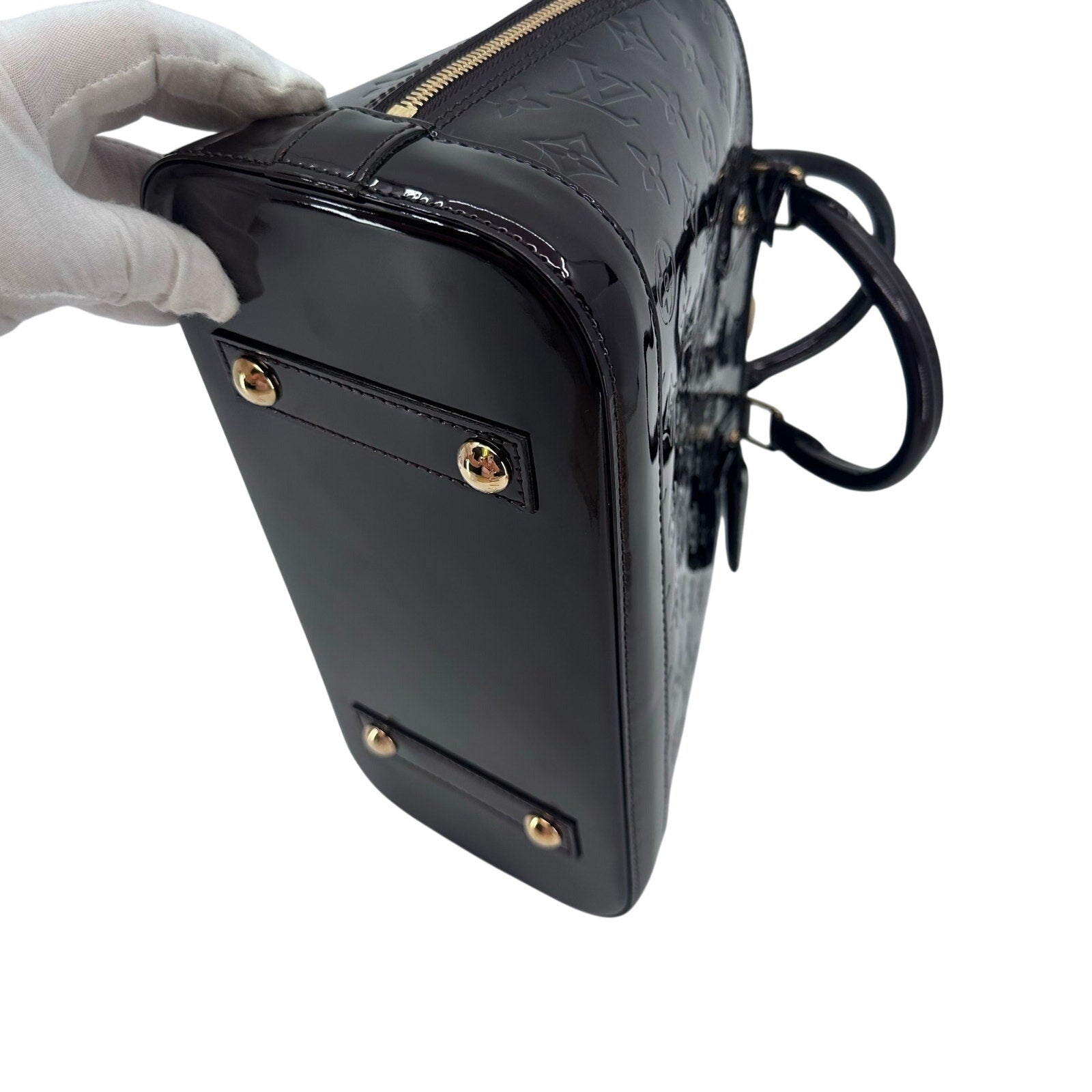 Louis Vuitton LV Monogram Vernis Alma PM Amarante Full Set