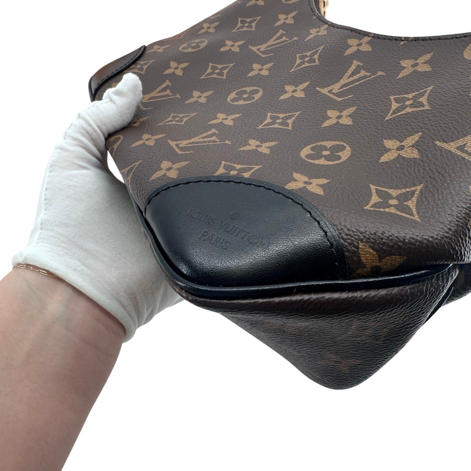 Louis Vuitton LV Monogram Boulogne NM MNG Noir Trim Crossbody Shoulder Bag