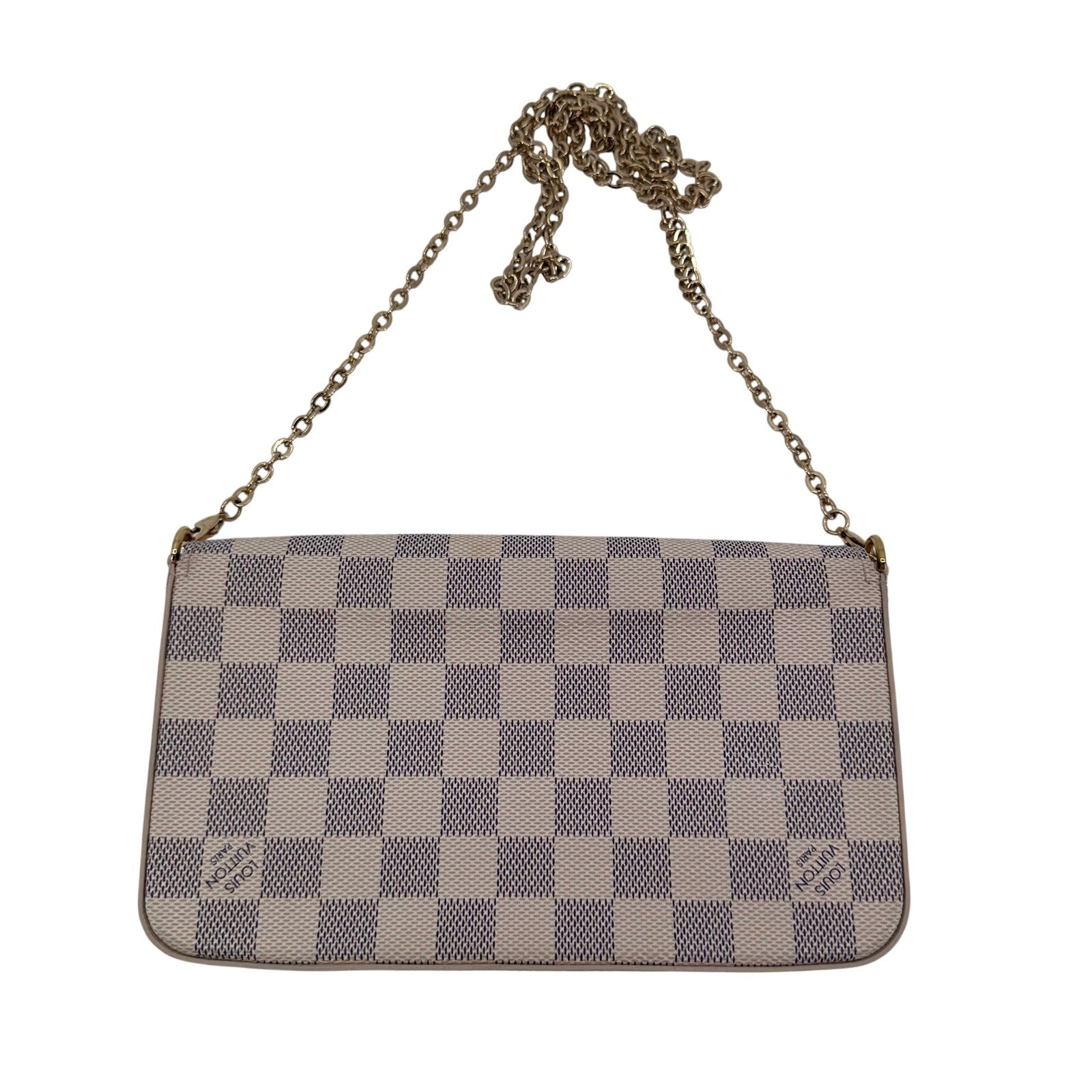 Louis Vuitton LV Damier Azur Felicie Pochette Crossbody Bag Full Set