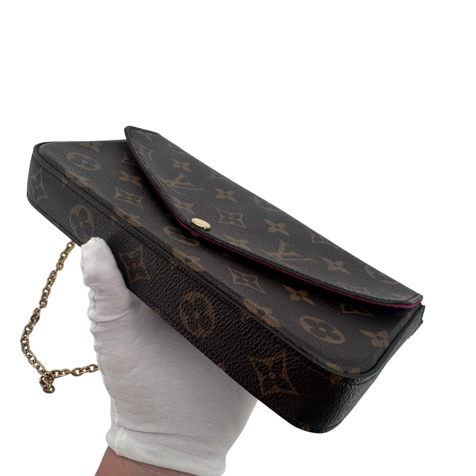 Louis Vuitton LV Monogram Felicie Pochette Crossbody Bag Full Inclusion
