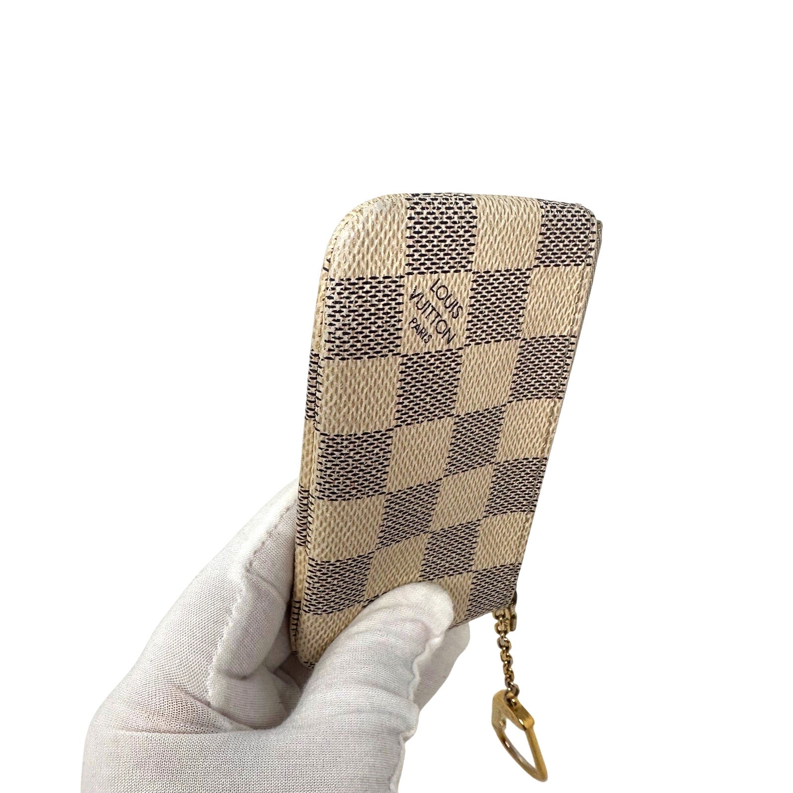 Louis Vuitton LV Damier Azure Coin Key Cles Zip Pouch Keychain
