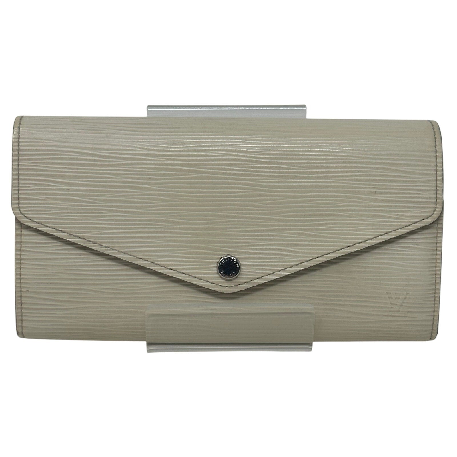 Louis Vuitton LV White Epi Leather Portefeuille Sarah Wallet