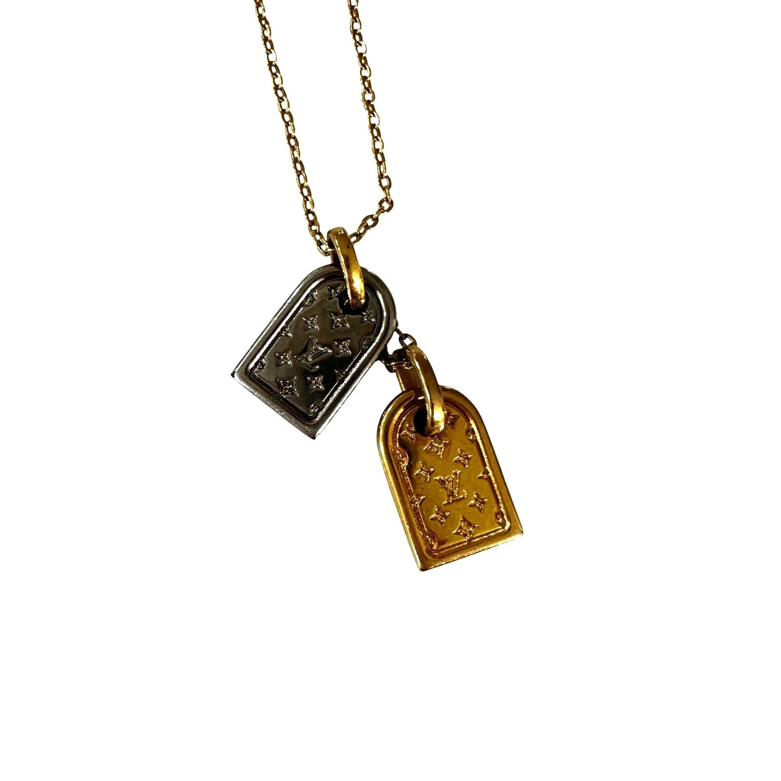 Louis Vuitton LV Mixed Metals Nannogram Pendant Necklace