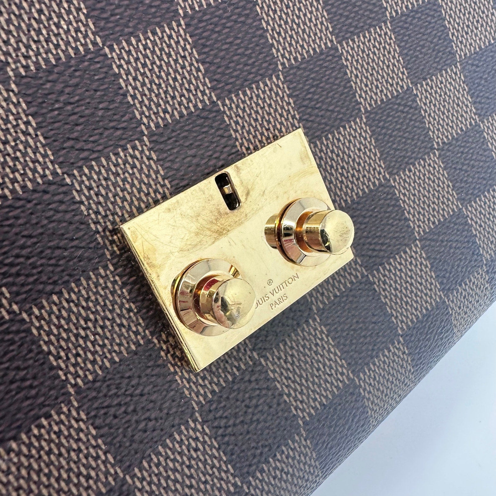 Louis Vuitton LV Damier Ebene Croisette Crossbody Bag Full Inclusion