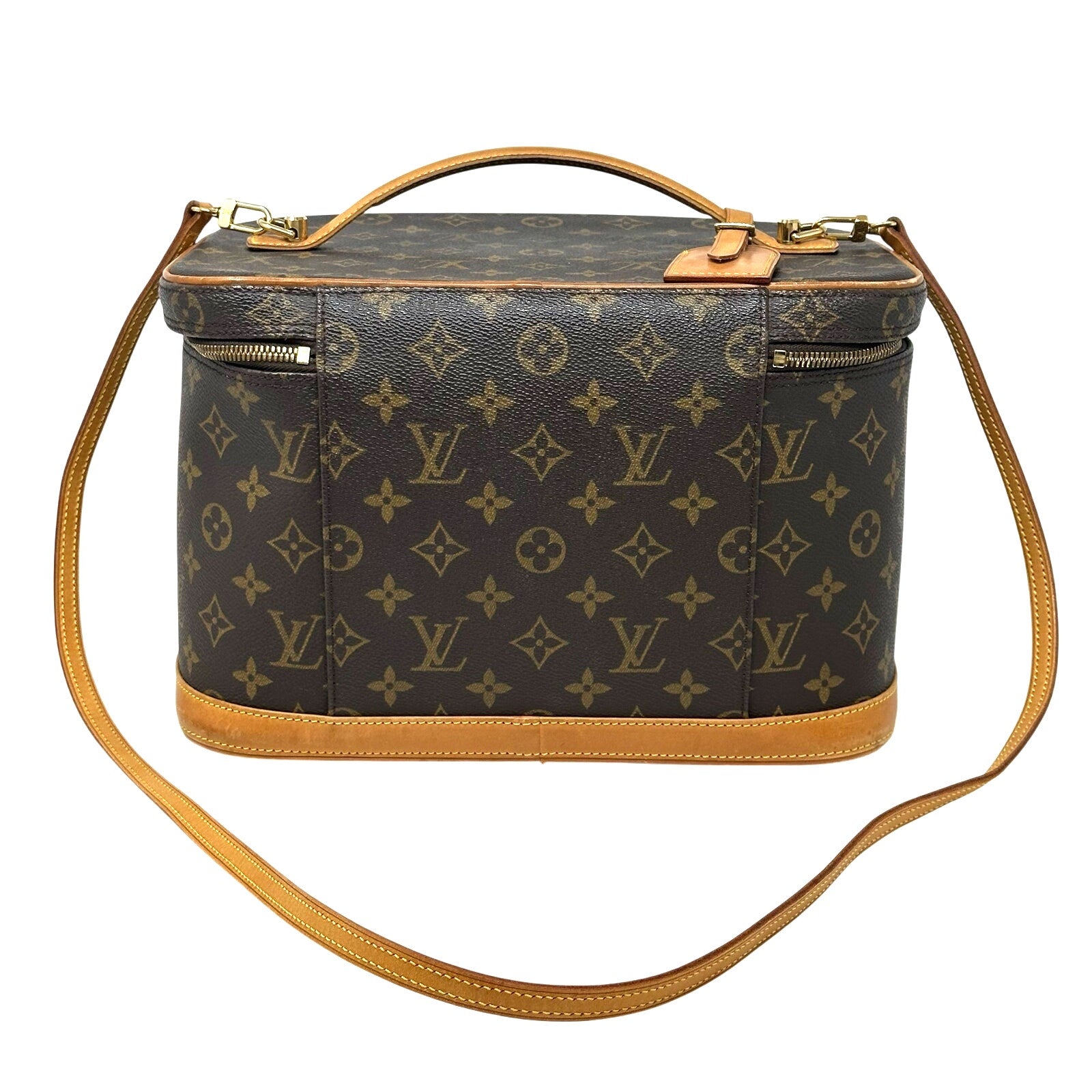 Louis Vuitton LV Monogram Nice Vanity Case Bag Long Strap