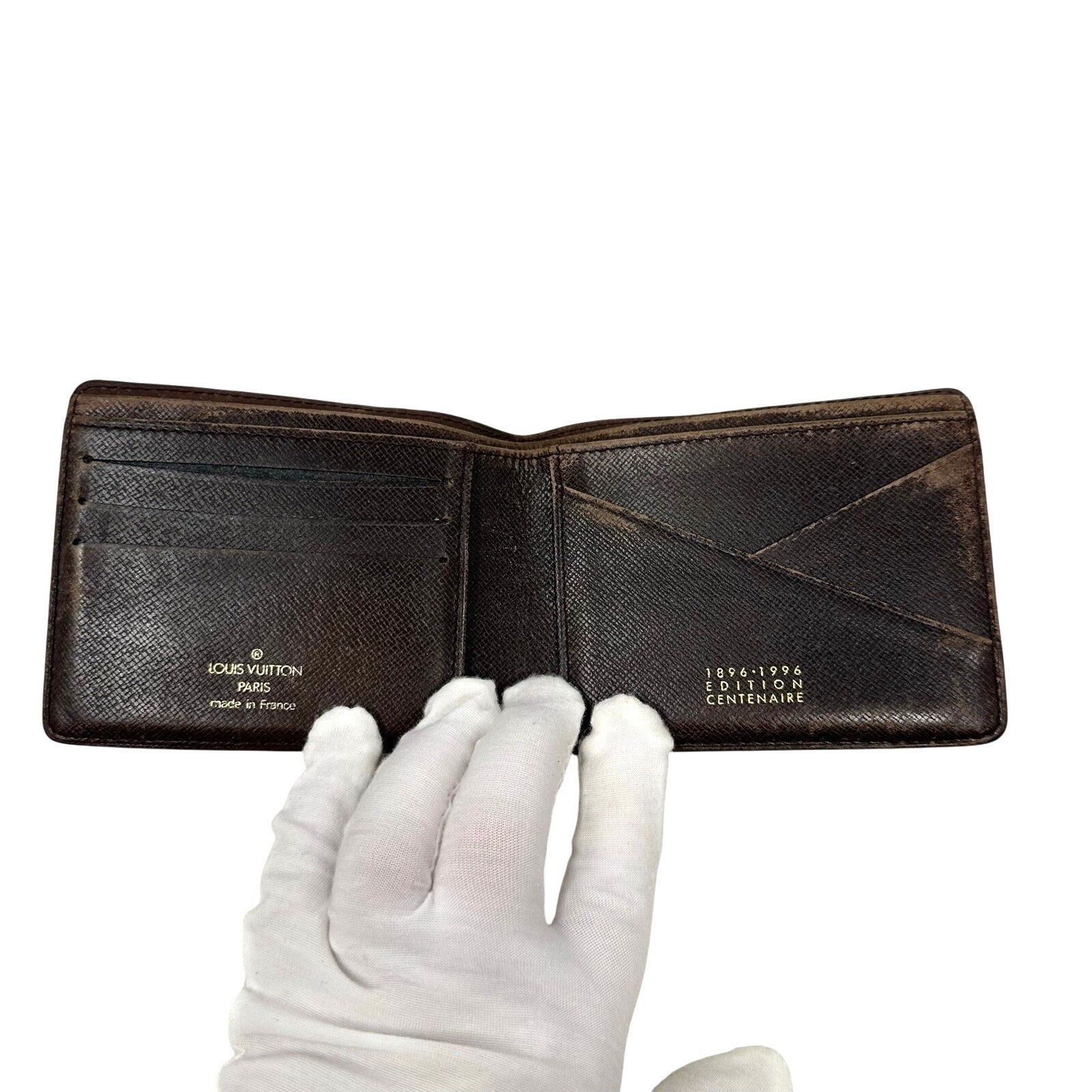 Louis Vuitton LV Damier Ebene Limited Edition Centenaire Bifold Wallet