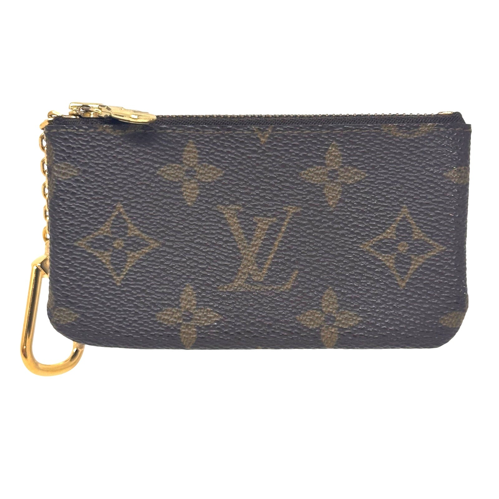 Louis Vuitton LV Monogram Key Coin Cles Zip Pouch Keychain