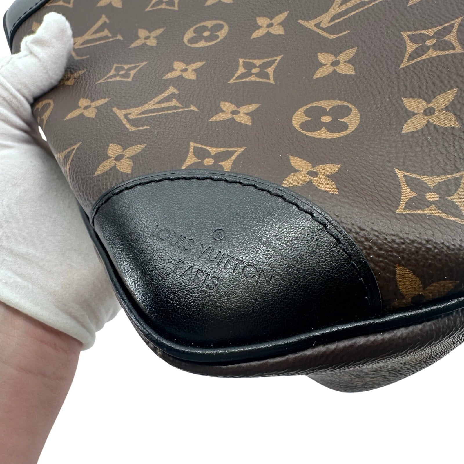 Louis Vuitton LV Monogram Boulogne NM MNG Noir Trim Crossbody Shoulder Bag