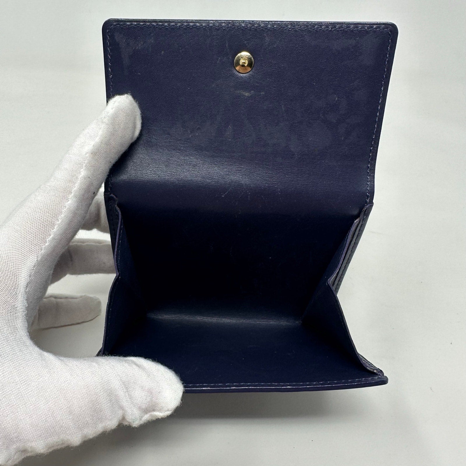 Louis Vuitton LV Vernis Monogram Elise Wallet Pearl Steel Blue