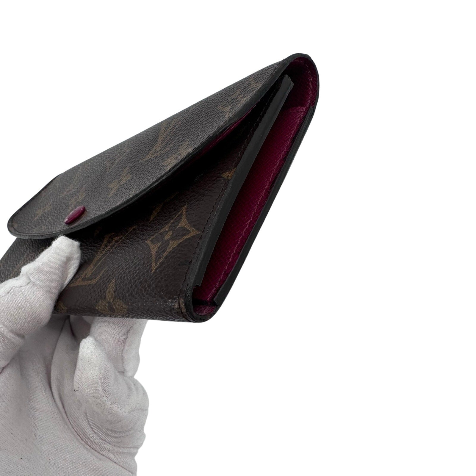Louis Vuitton LV Monogram Emilie Wallet Pivione Pink