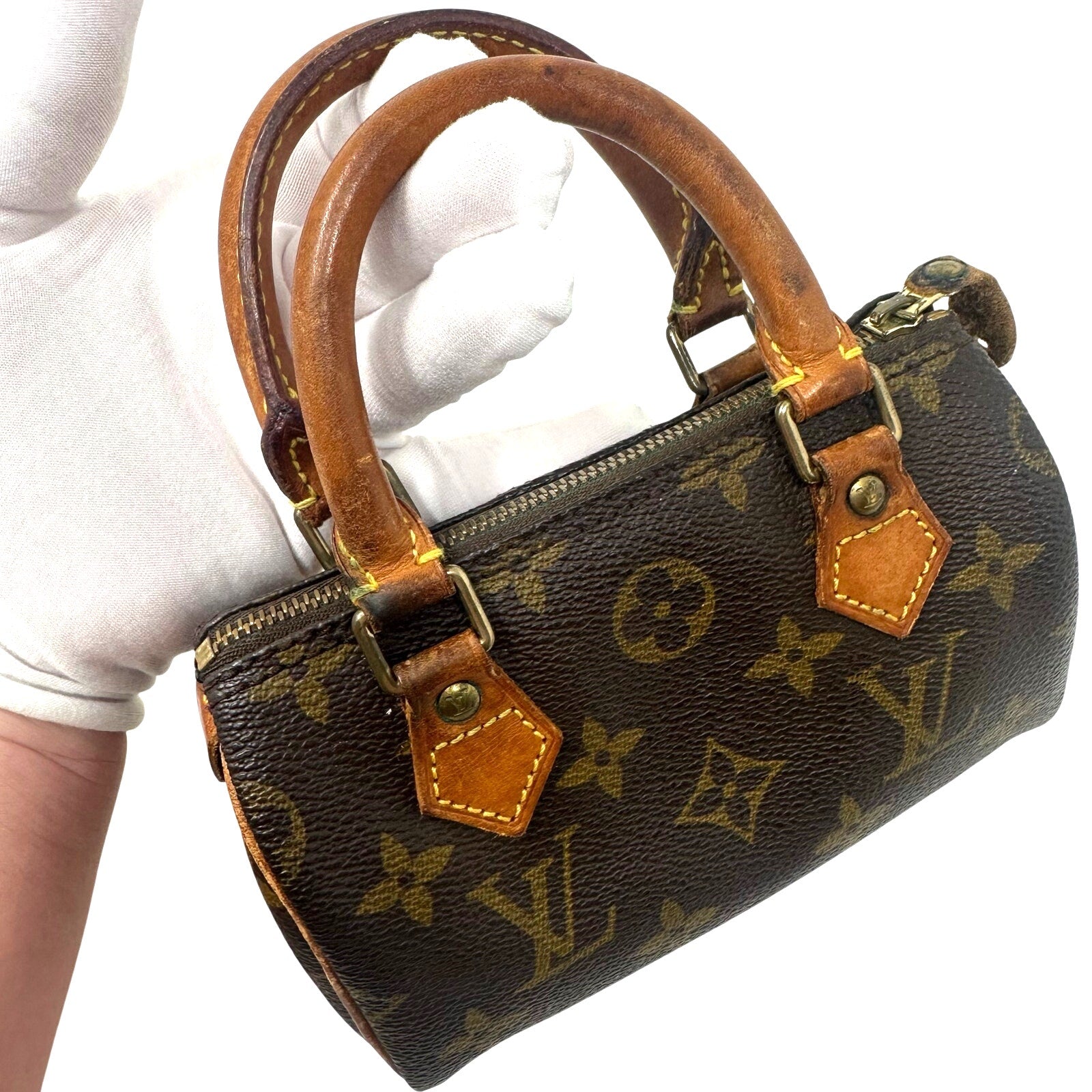 Louis Vuitton LV Monogram Mini Speedy Handbag Purse