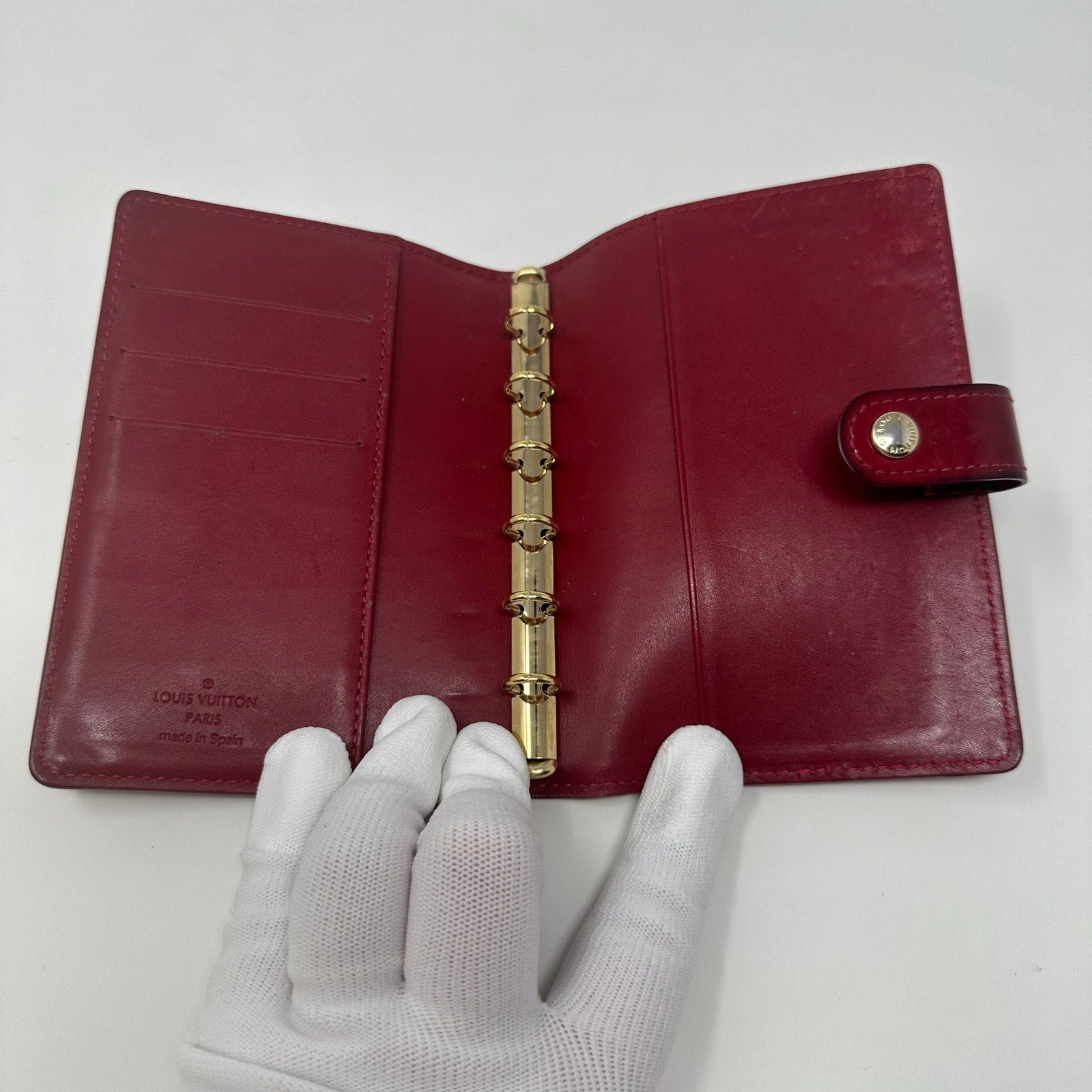 Louis Vuitton LV Agenda PM Cover Vernis Dark Red