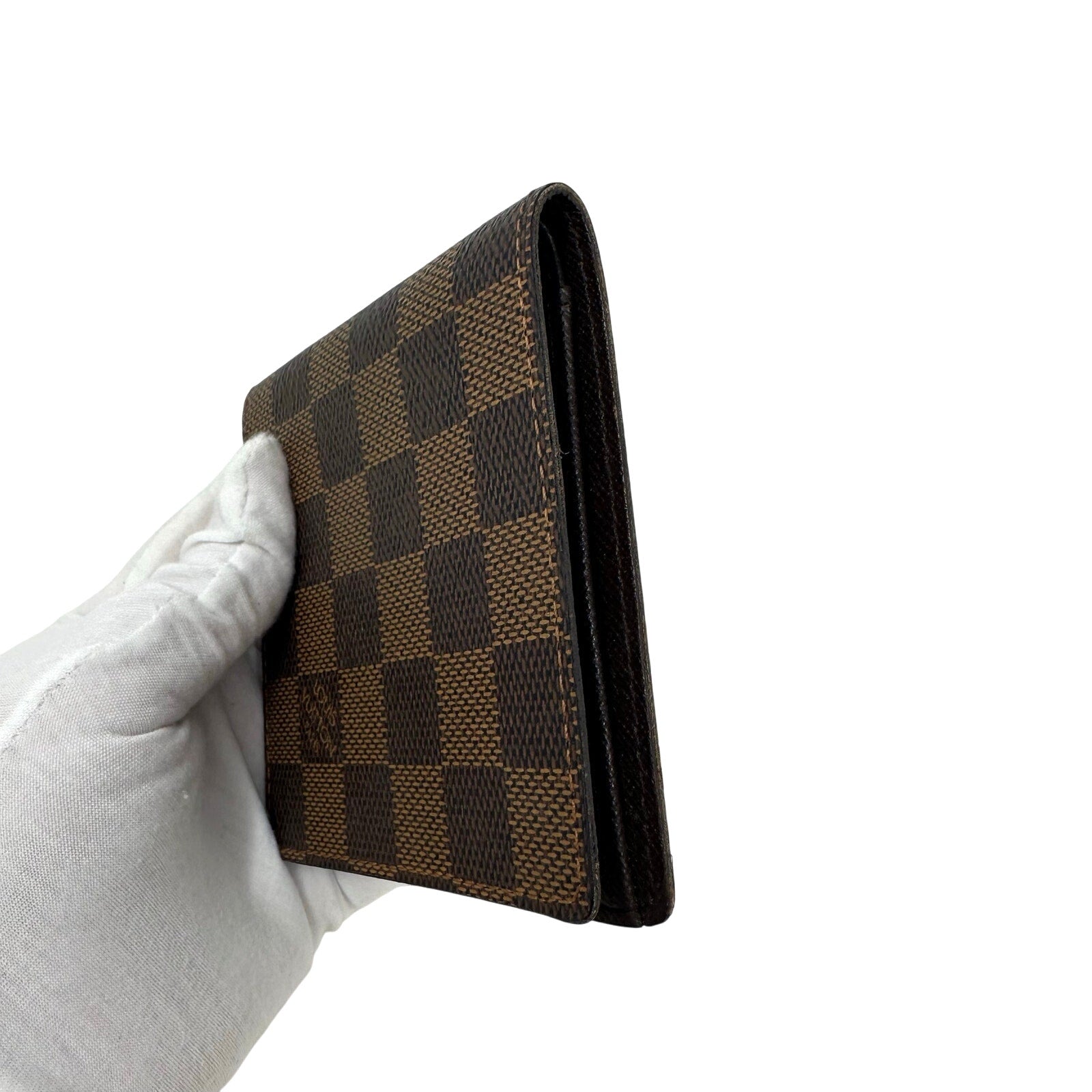 Louis Vuitton LV Damier Ebene Slim Card Holder Bifold Wallet
