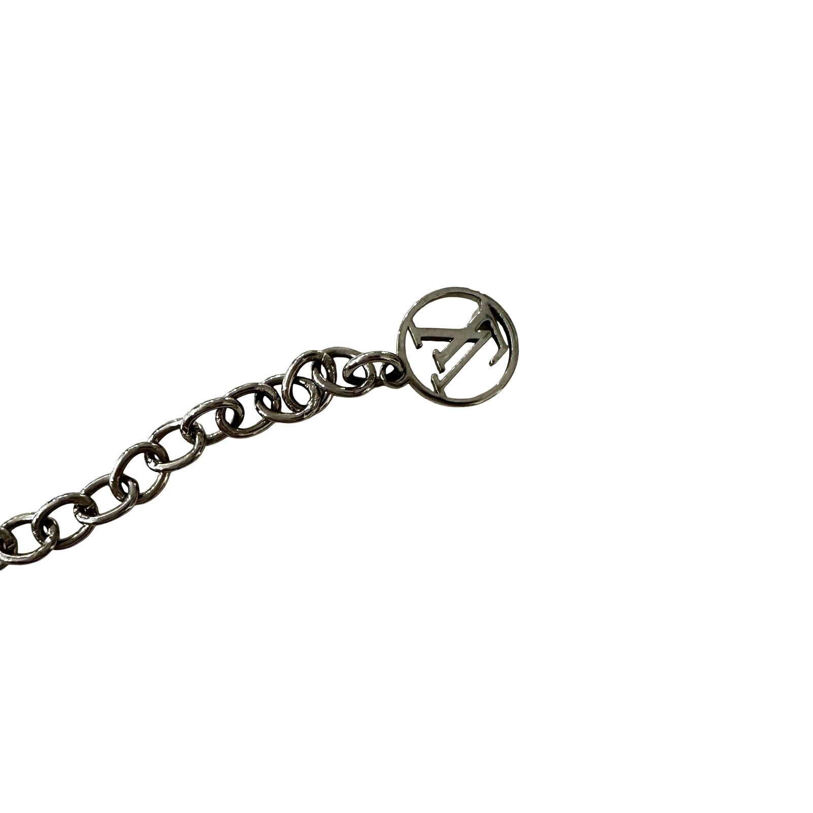 Louis Vuitton LV Essential V Necklace Silver Tone