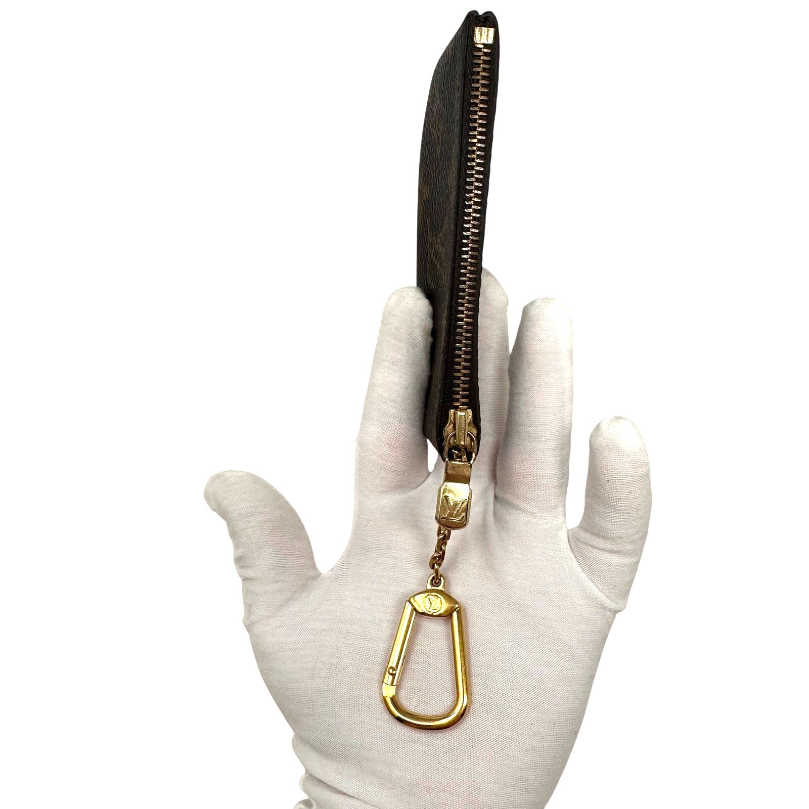 Louis Vuitton LV Monogram Key Coin Cles Zip Pouch Keychain