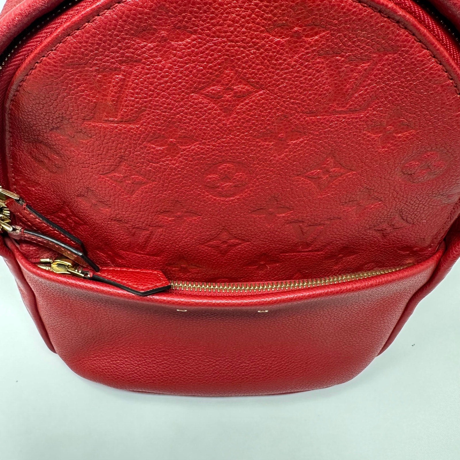 Louis Vuitton LV Empriente Leather Sorbonne Backpack MM Cerise Cherry Red Mini Backpack Bag