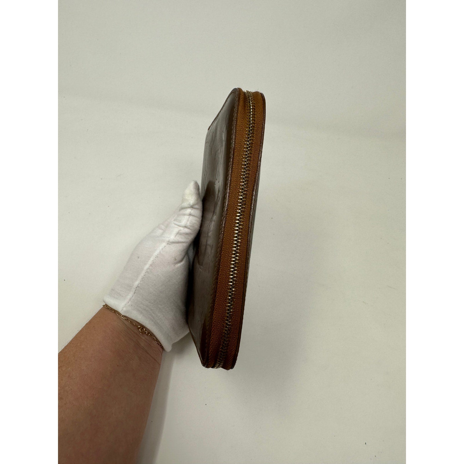 Louis Vuitton LV Vernis Monogram Eldridge Wallet Bronze