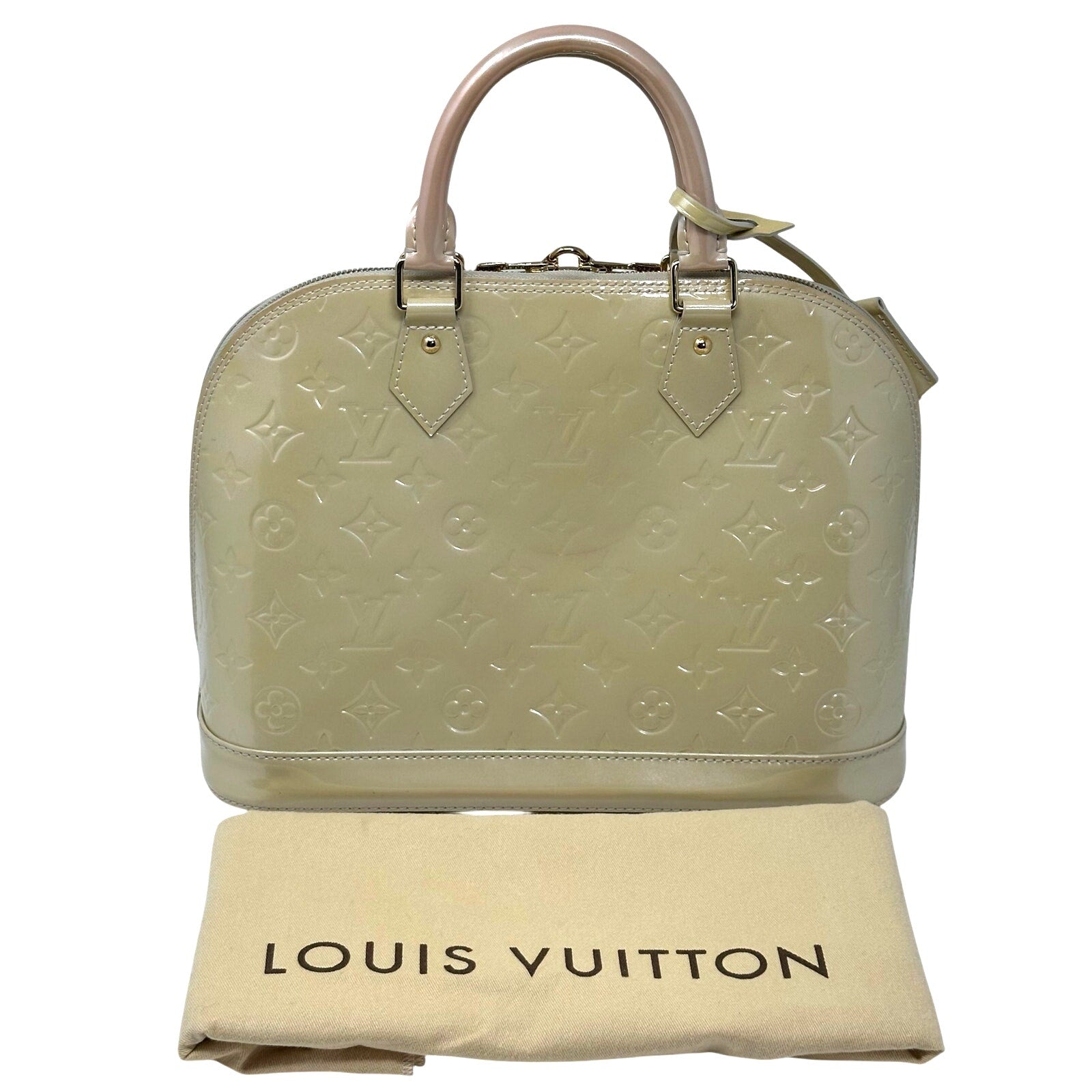 Louis Vuitton LV Monogram Vernis Alma PM Butter Yellow
